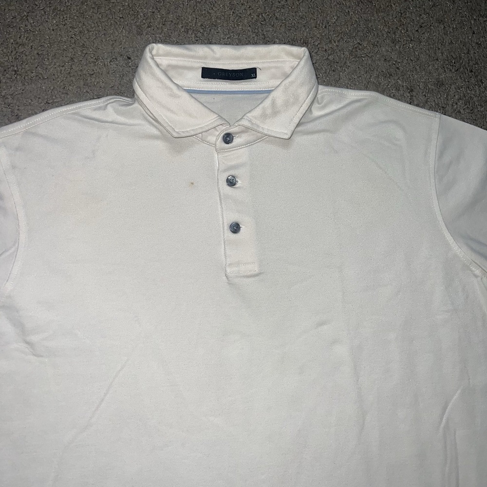 Greyson Polo Shirt Mens Size XL Extra Large‎ White Short Sleeve